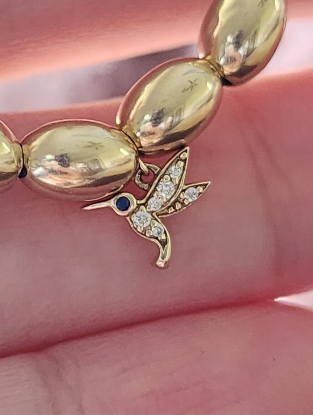 Sydney Evan 14kt Diamond Bracelet Gold Beads